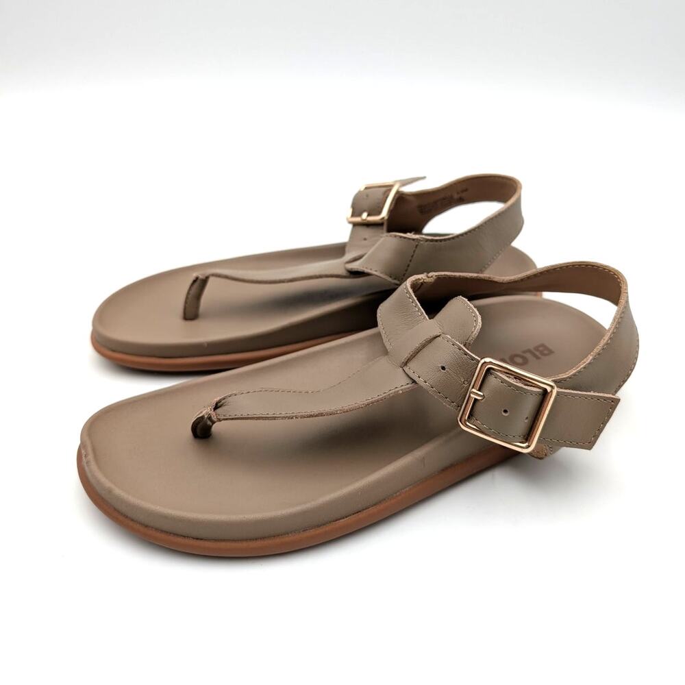 Blondo Nelli Sandals Ankle Straps Women's Sand Leather Size US5.5M EU35.5